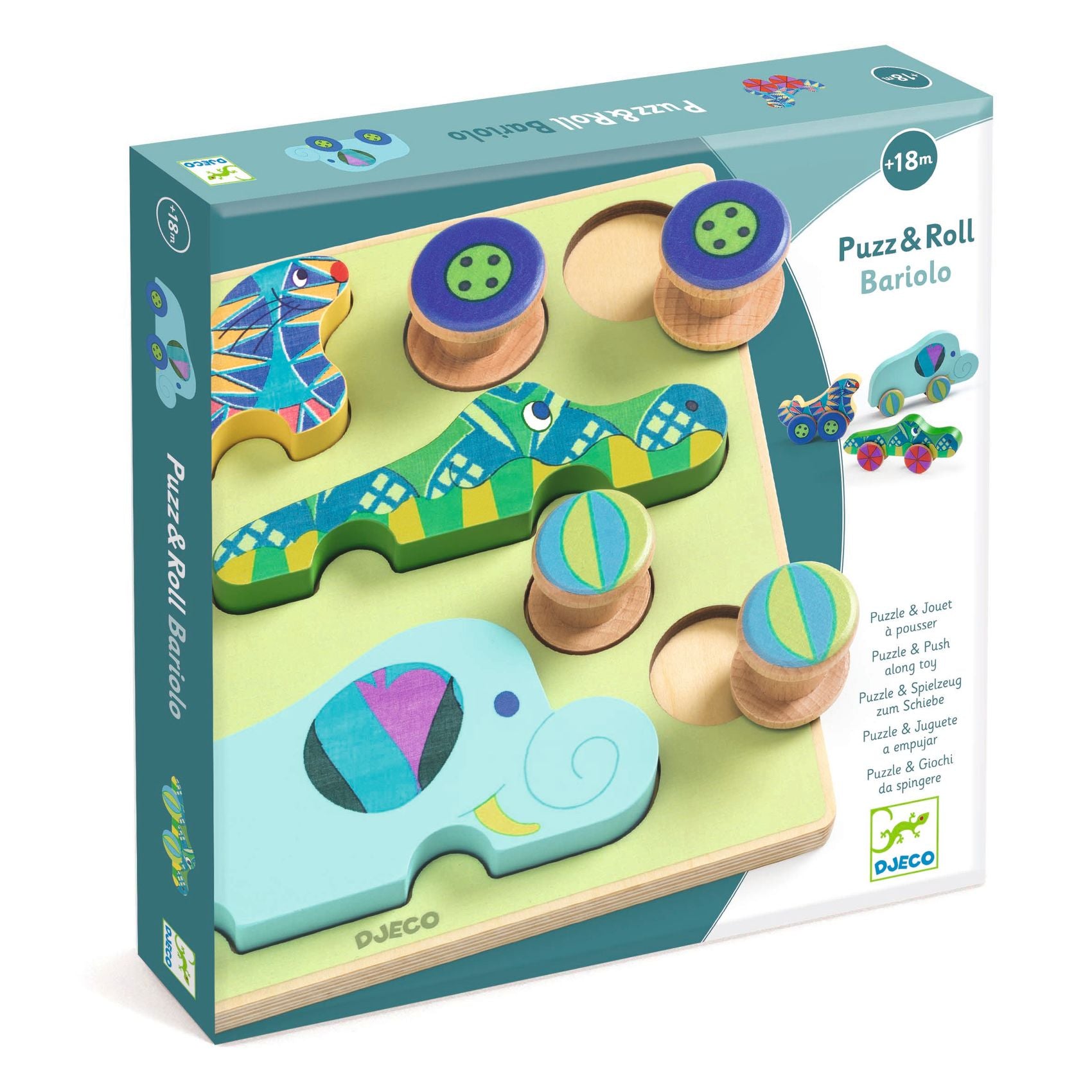 Puzz & Roll In Legno Bariolo 