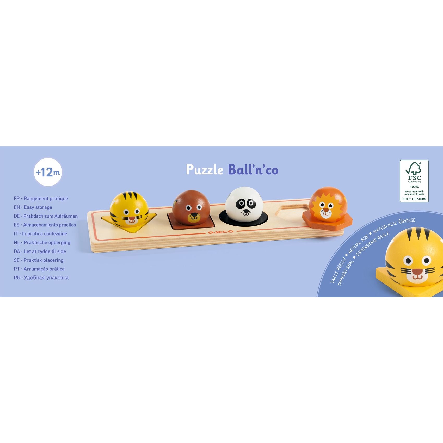 Puzzle Ad Incastro In Legno - Ball'n co