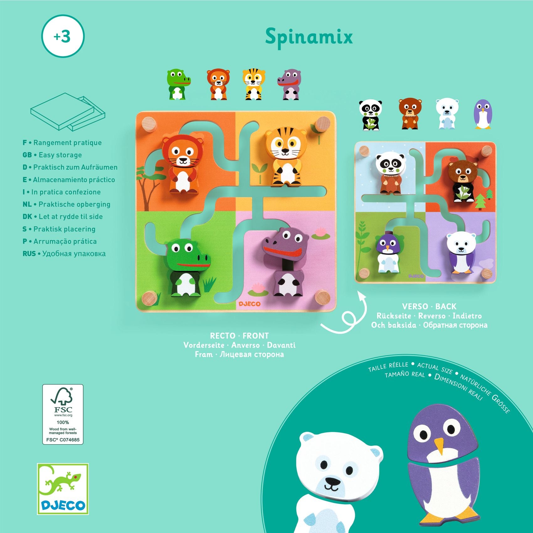 Spinamix, gioco di rotazione e incastri