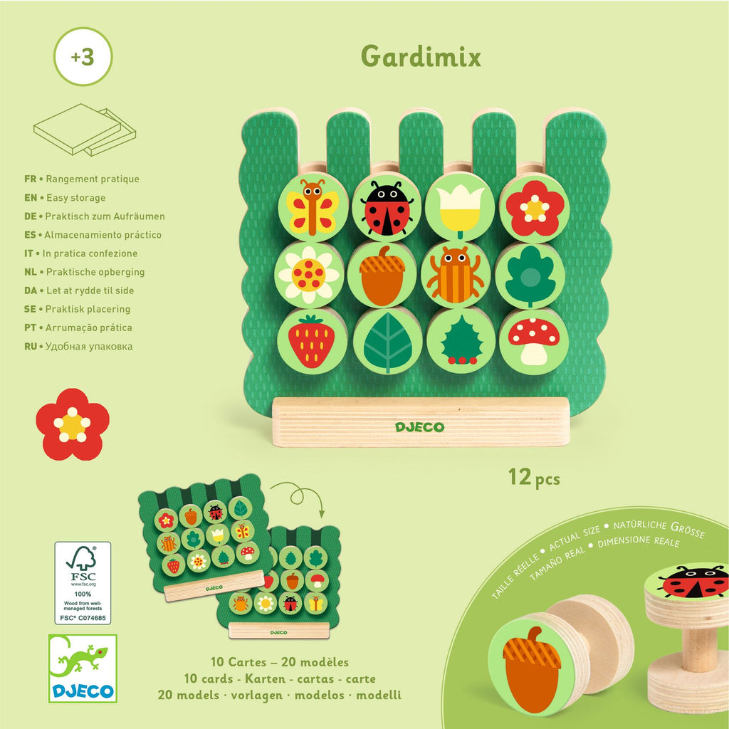 Gardimix - Gioco in legno FSC 100% per forme e colori