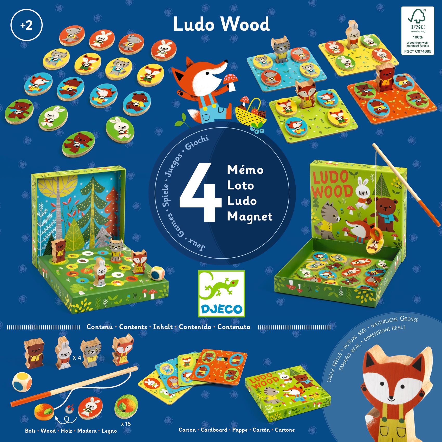 LudoWood - 4 Giochi In Legno
