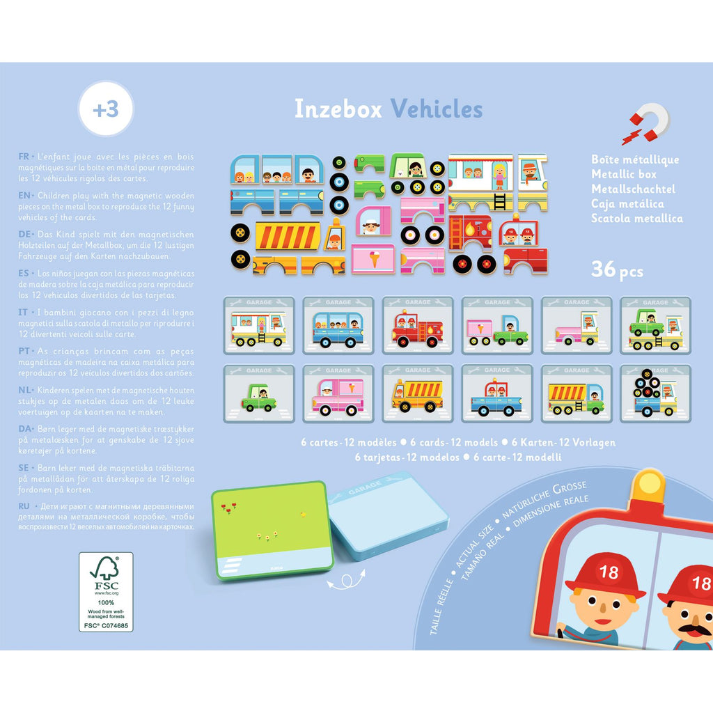 Inzebox Vehicles, set magnetico componi veicoli