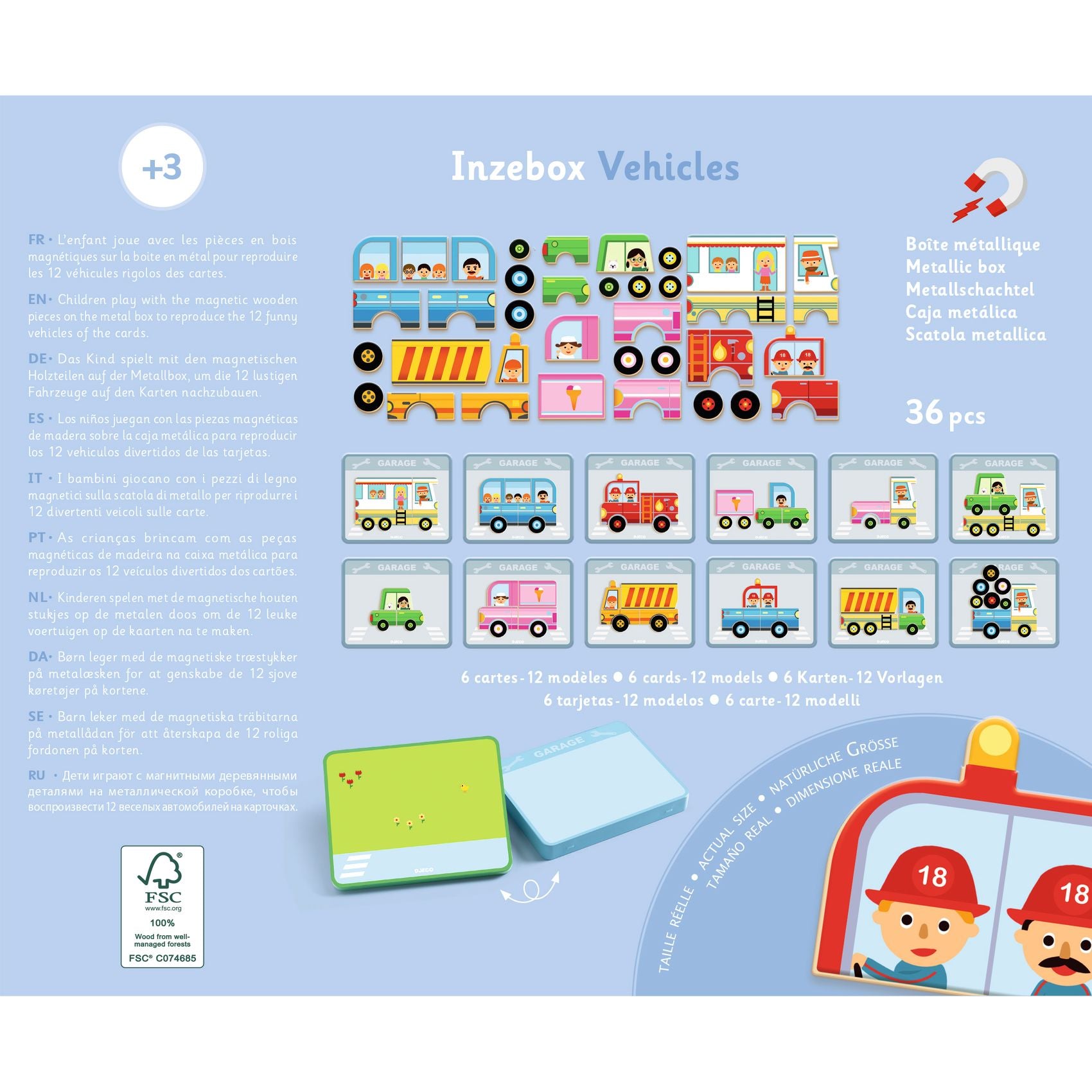 Inzebox Vehicles, set magnetico componi veicoli