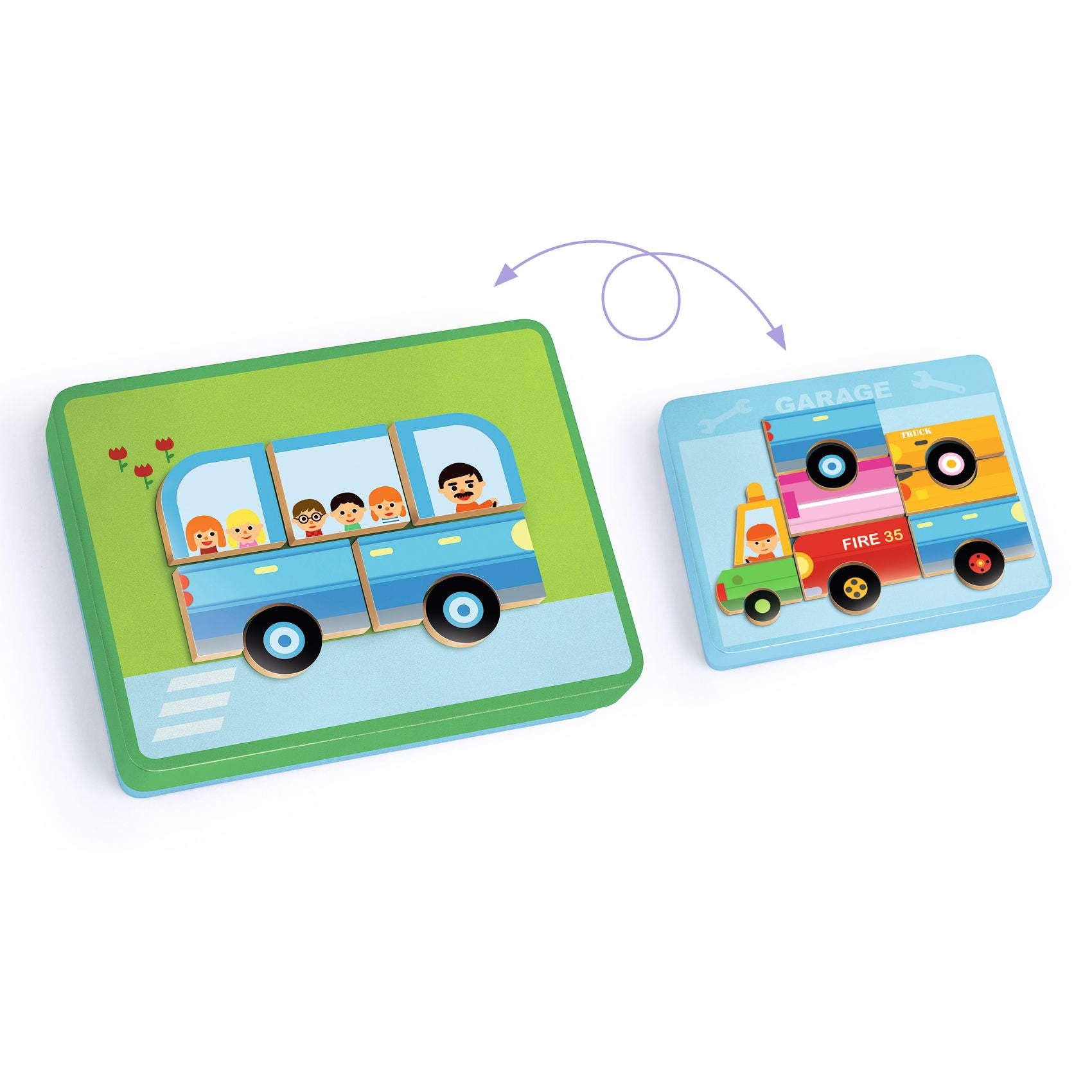 Inzebox Vehicles, set magnetico componi veicoli