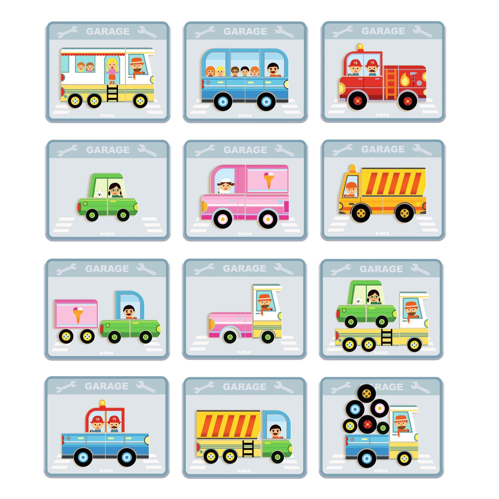 Inzebox Vehicles, set magnetico componi veicoli