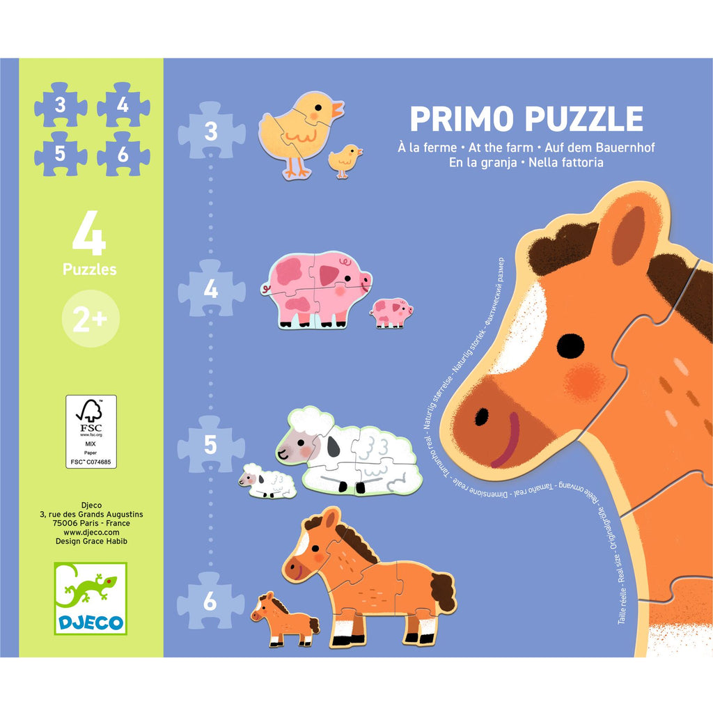 Primi Puzzle Fattoria 3-4-5-6 pezzi