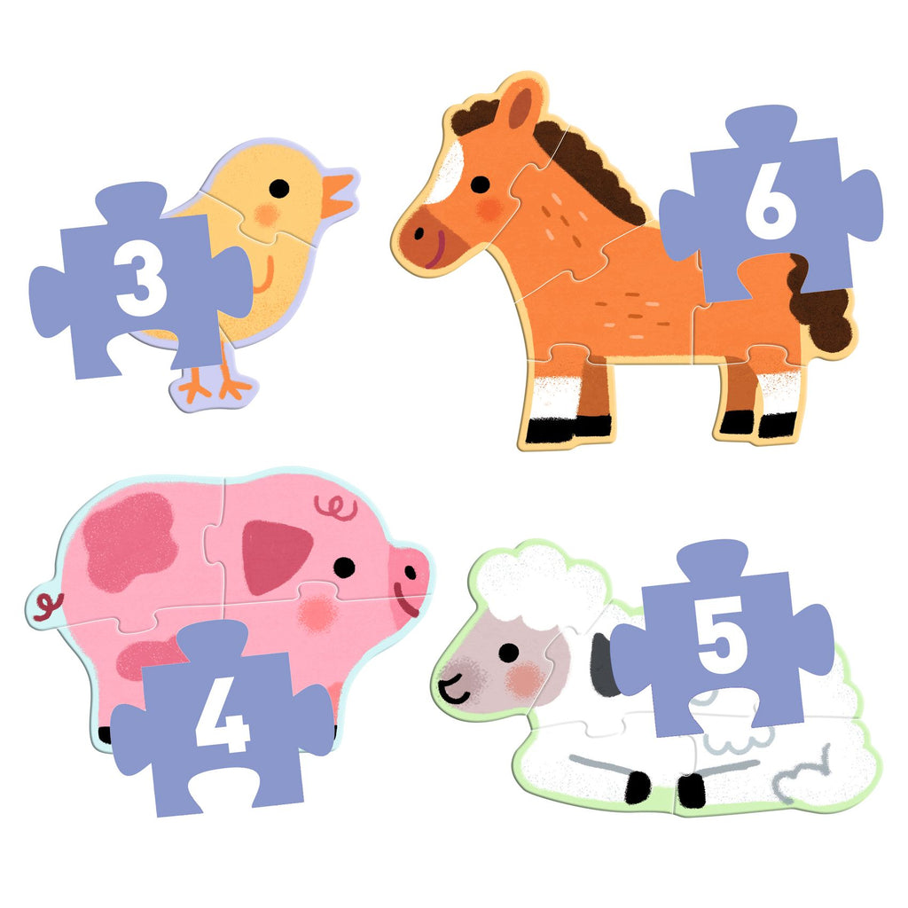 Primi Puzzle Fattoria 3-4-5-6 pezzi