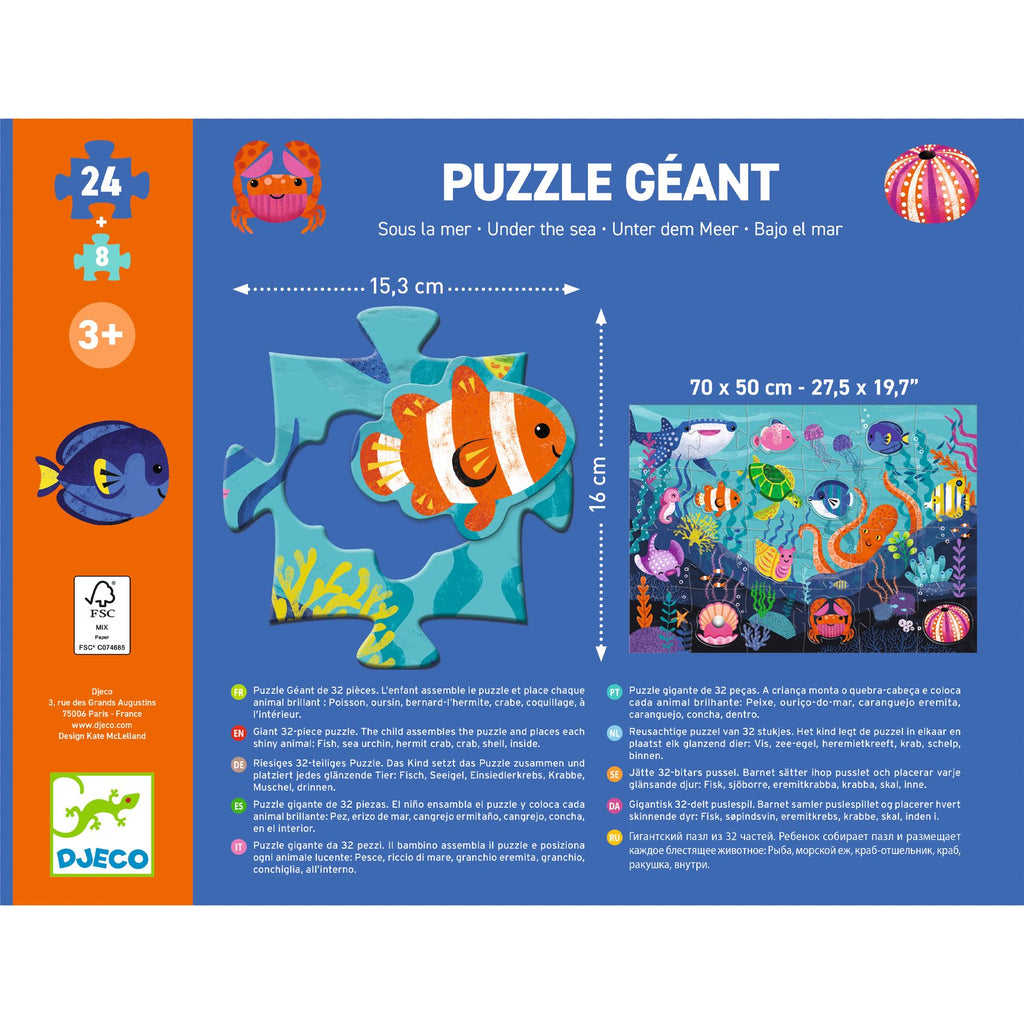 Puzzle Gigante - Sotto Il Mare- 24 + 8 pezzi