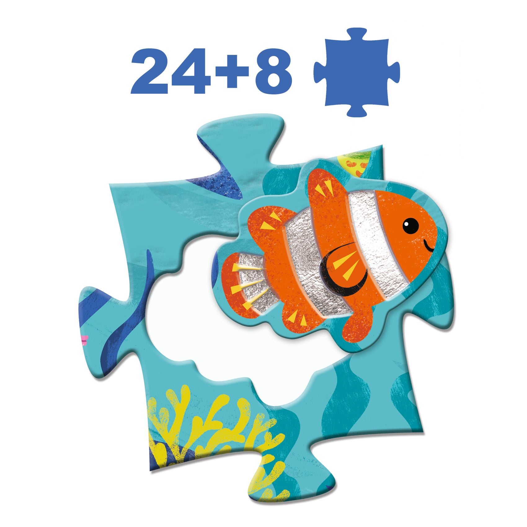 Puzzle Gigante - Sotto Il Mare- 24 + 8 pezzi