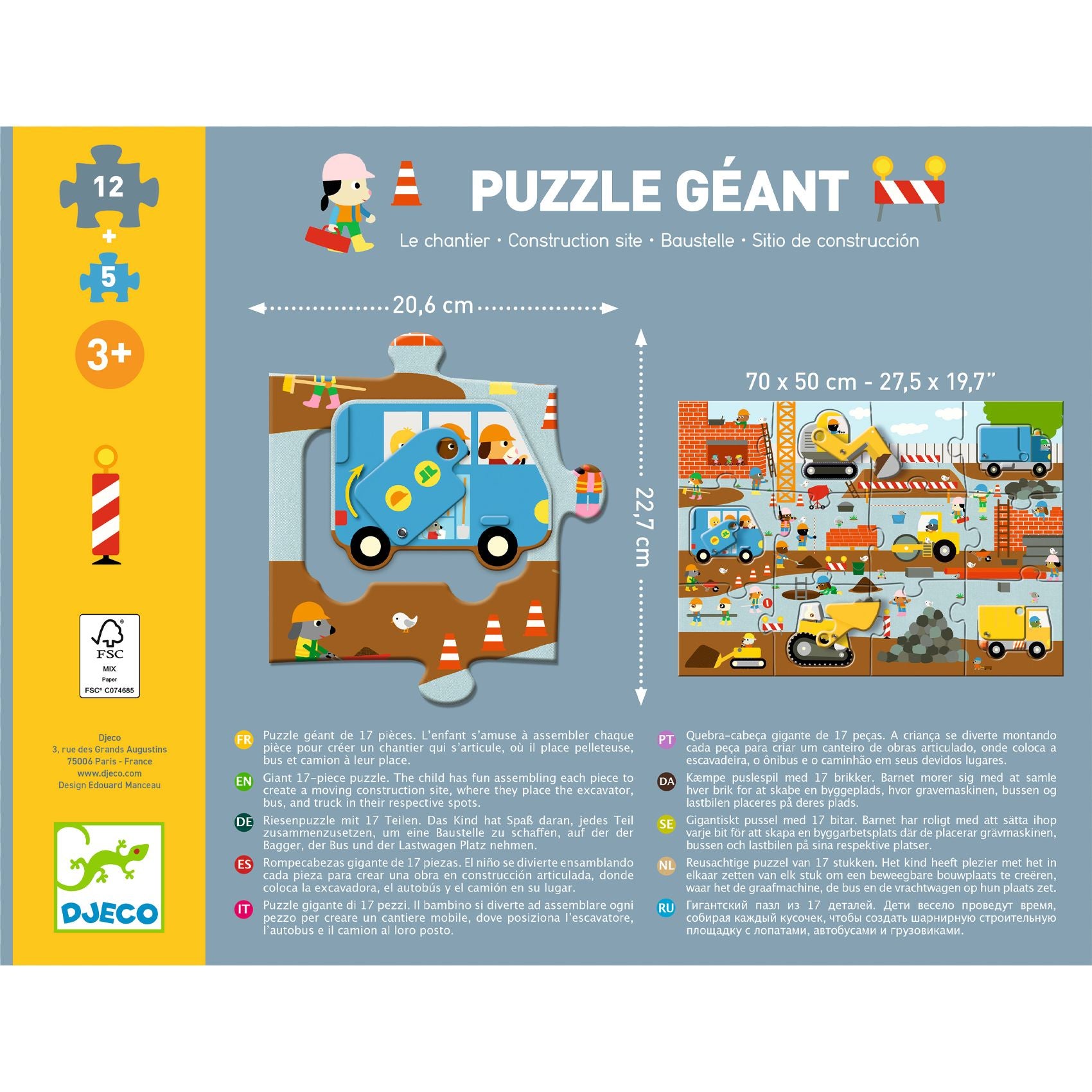 Puzzle Gigante - Il Cantiere - 12+5 Pezzi