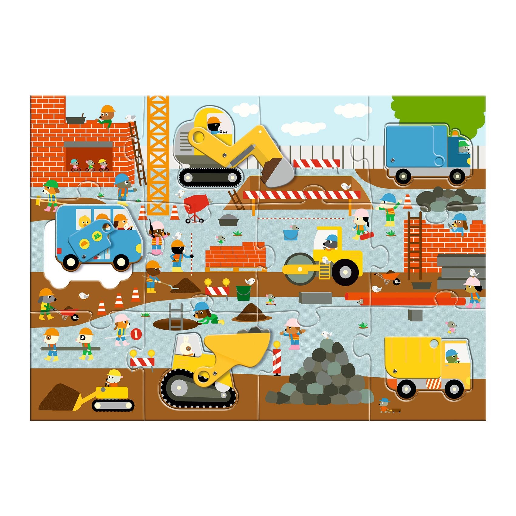 Puzzle Gigante - Il Cantiere - 12+5 Pezzi