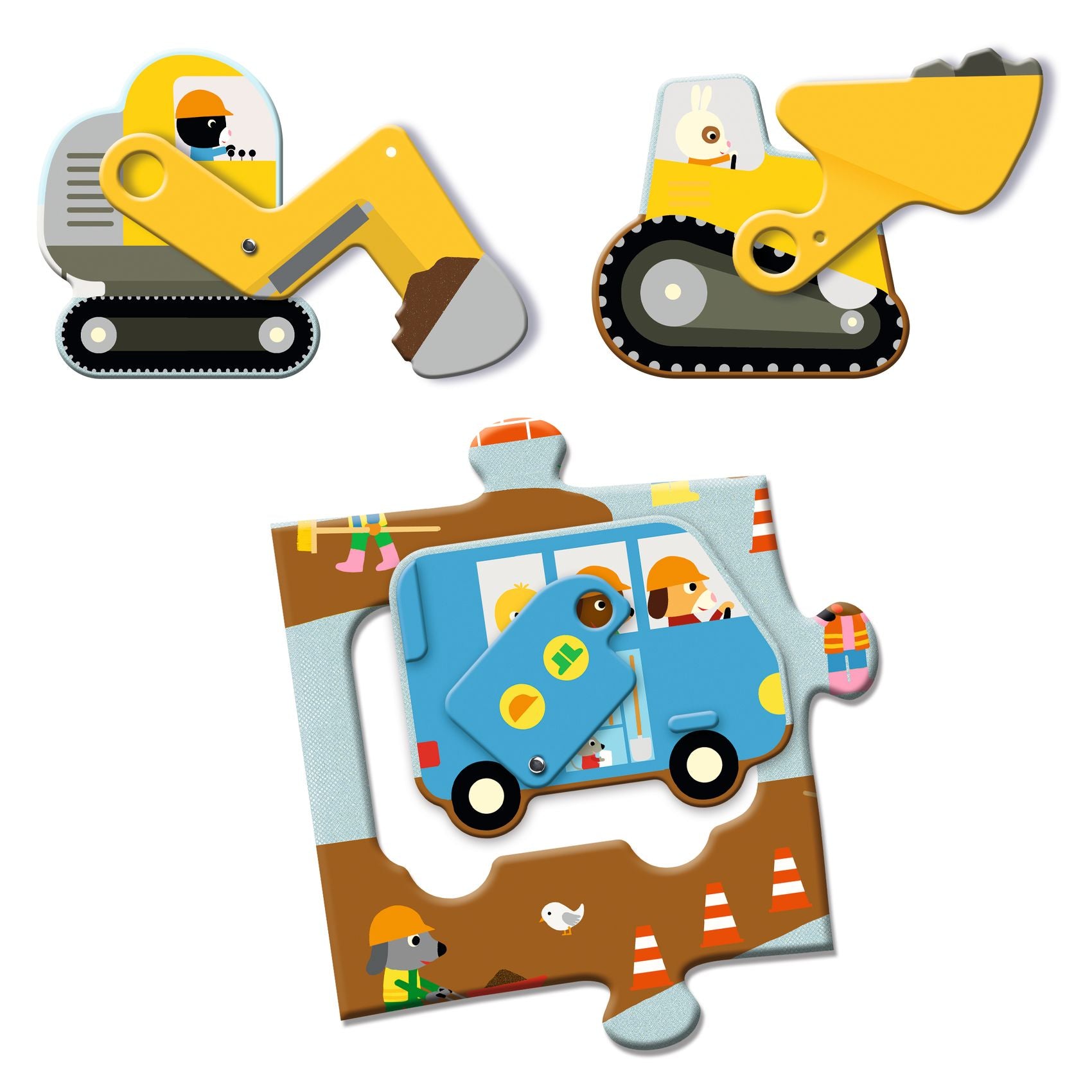 Puzzle Gigante - Il Cantiere - 12+5 Pezzi