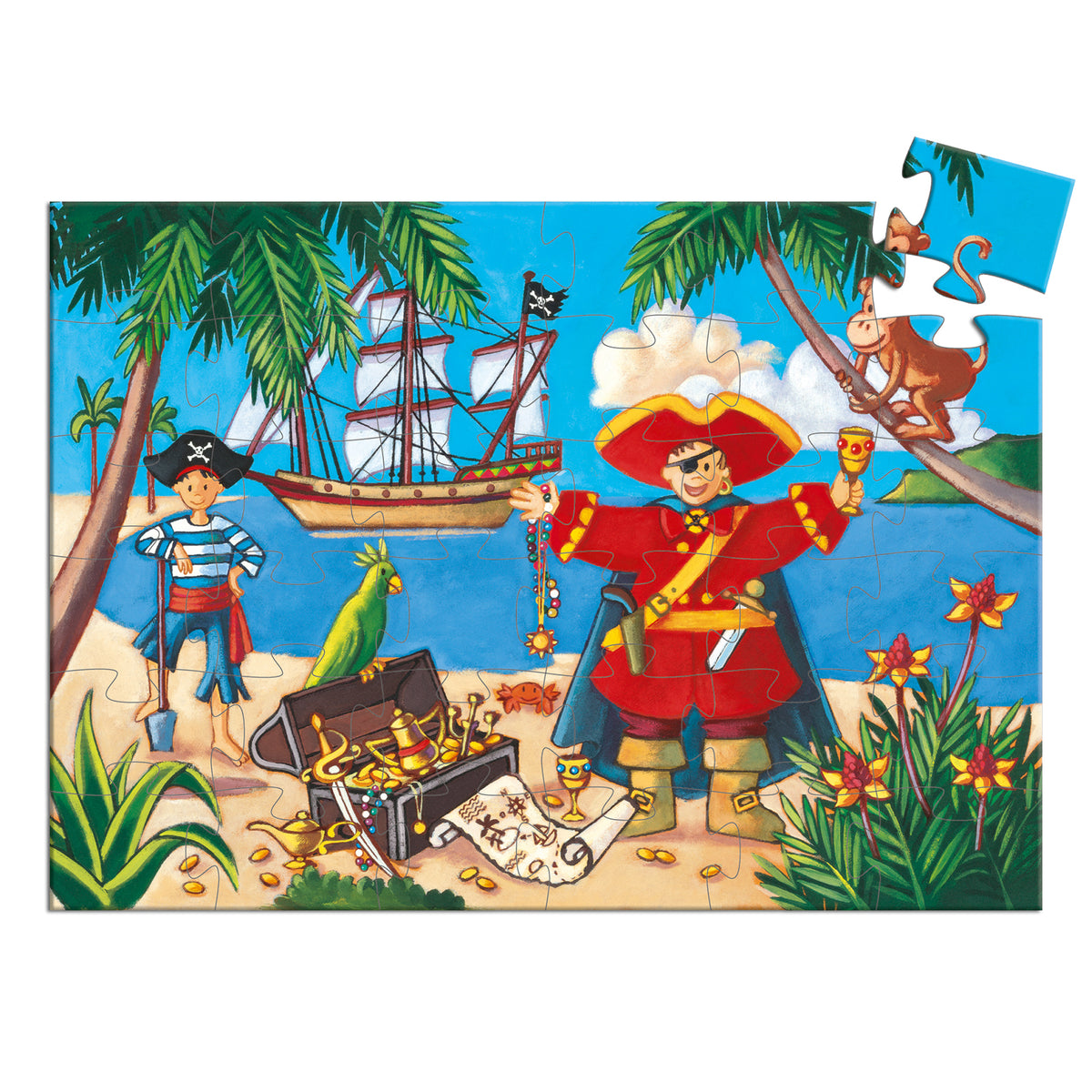 Puzzle 36 pezzi - Il Pirata e Il Suo Tesoro