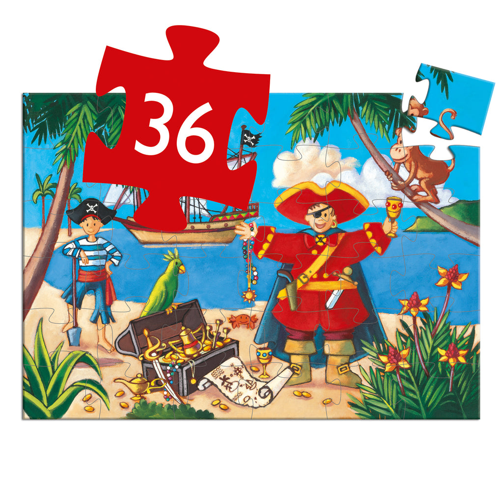 Puzzle 36 pezzi - Il Pirata e Il Suo Tesoro