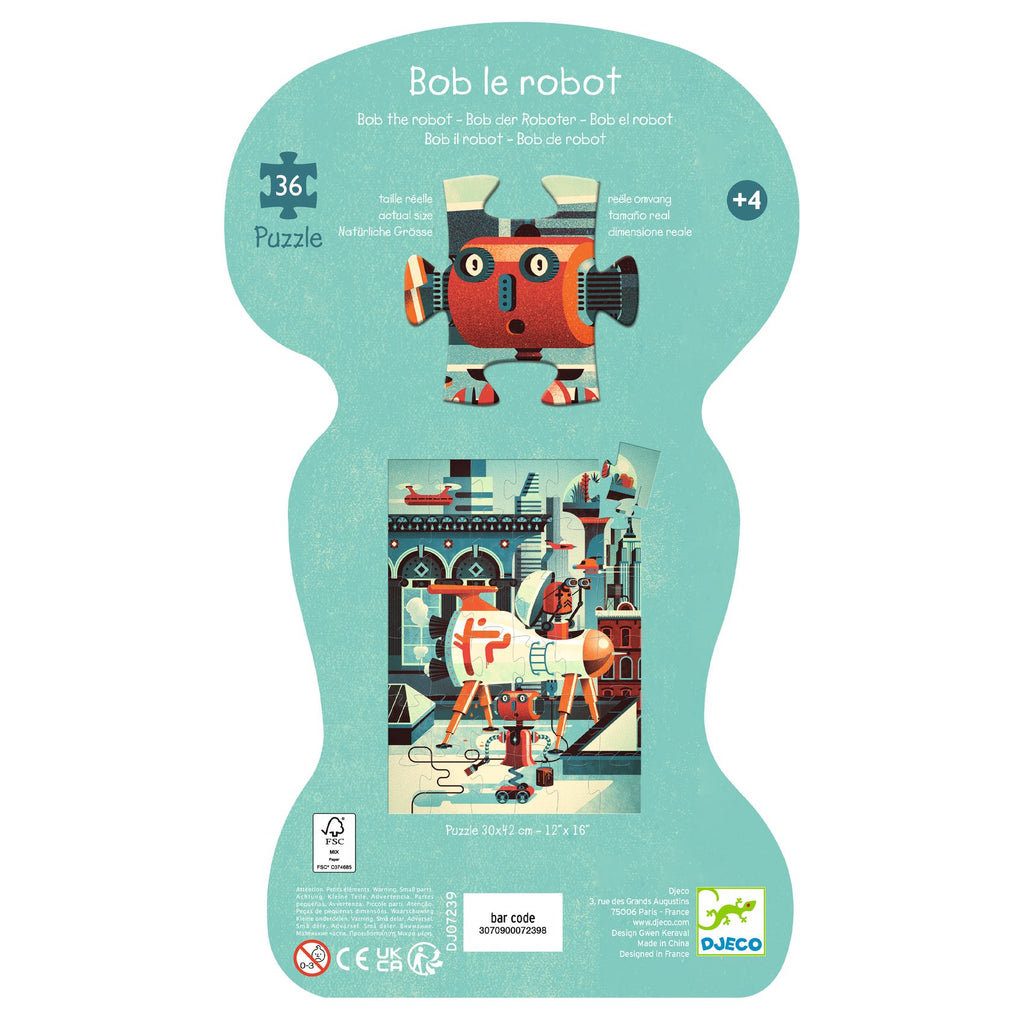 Puzzle Bob Il Robot - 36 pezzi - Djeco - immagine 6