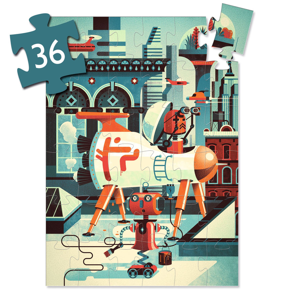 Puzzle Bob Il Robot - 36 pezzi - Djeco - immagine 2