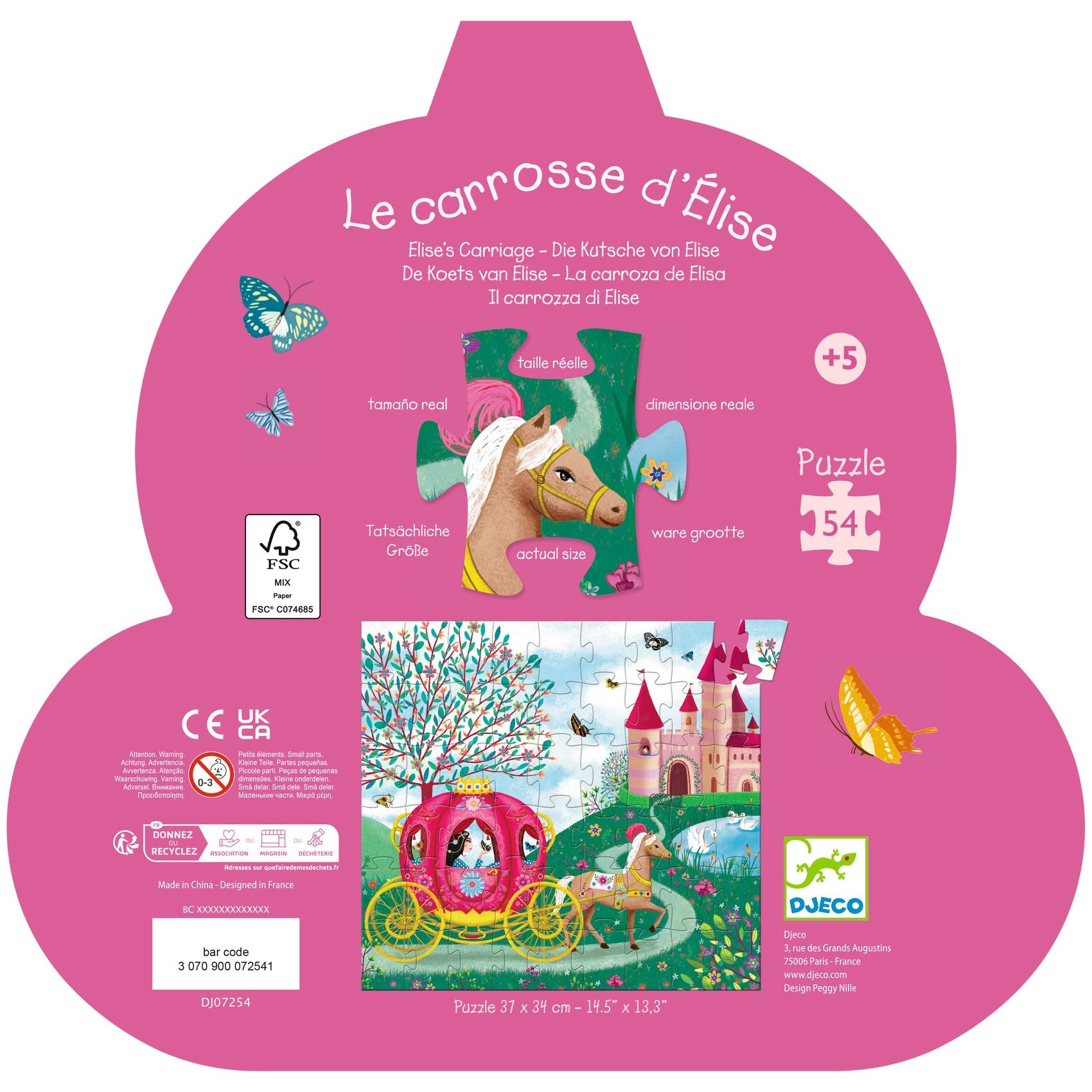 Puzzle La Carrozza di Elise - 54 pezzi