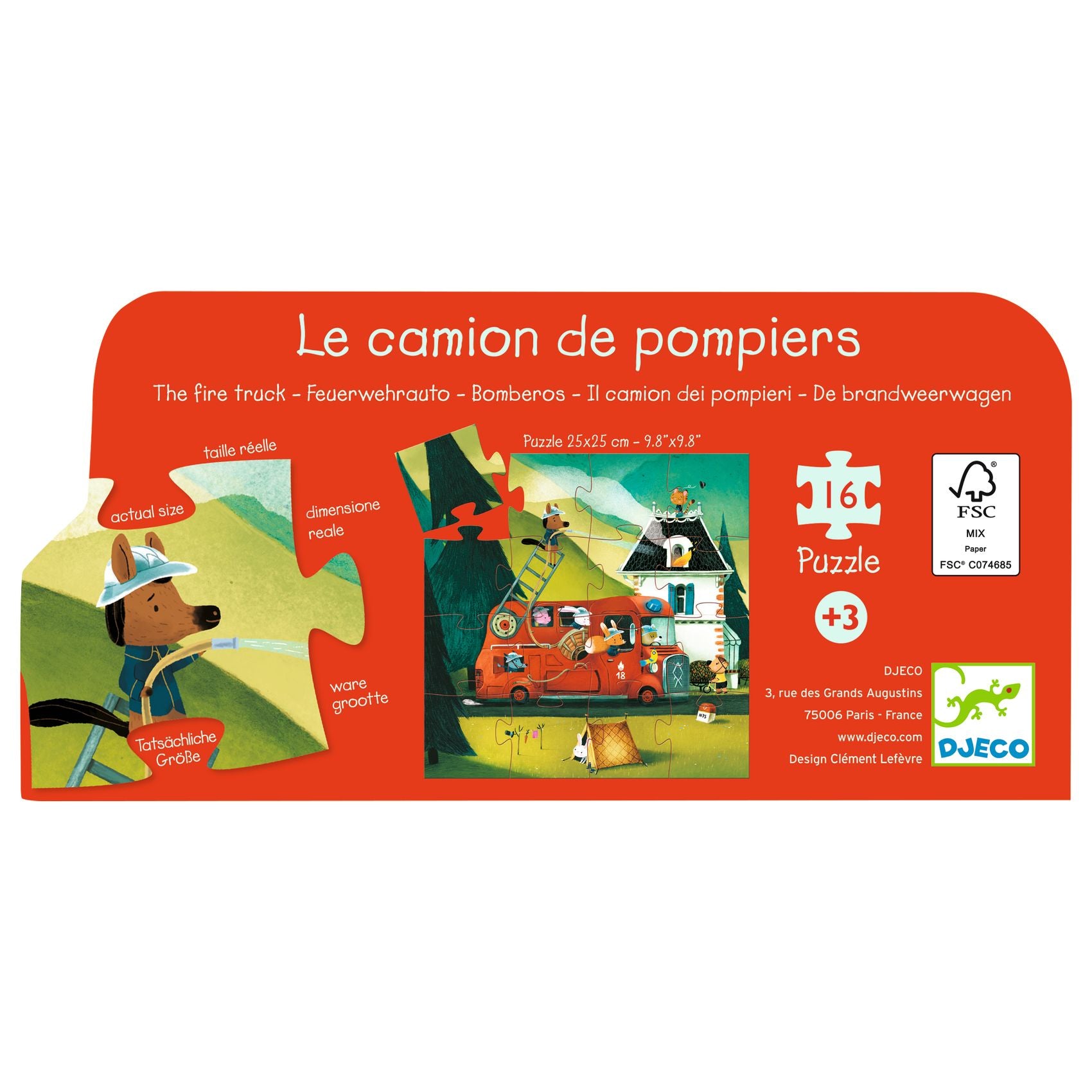 Puzzle Pompieri - 16 pezzi