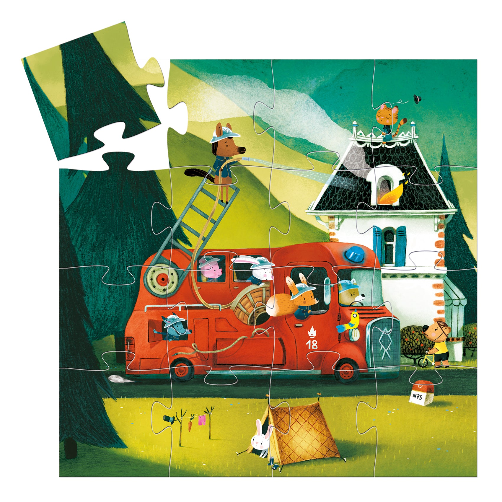 Puzzle Pompieri - 16 pezzi 