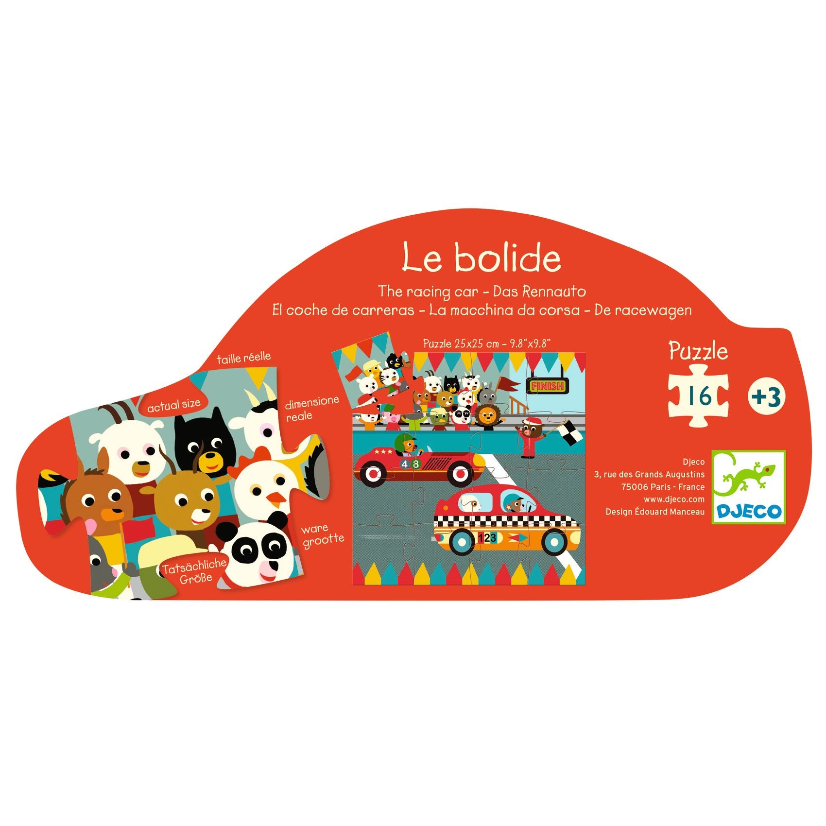 Puzzle Auto da Corsa - 16 pezzi