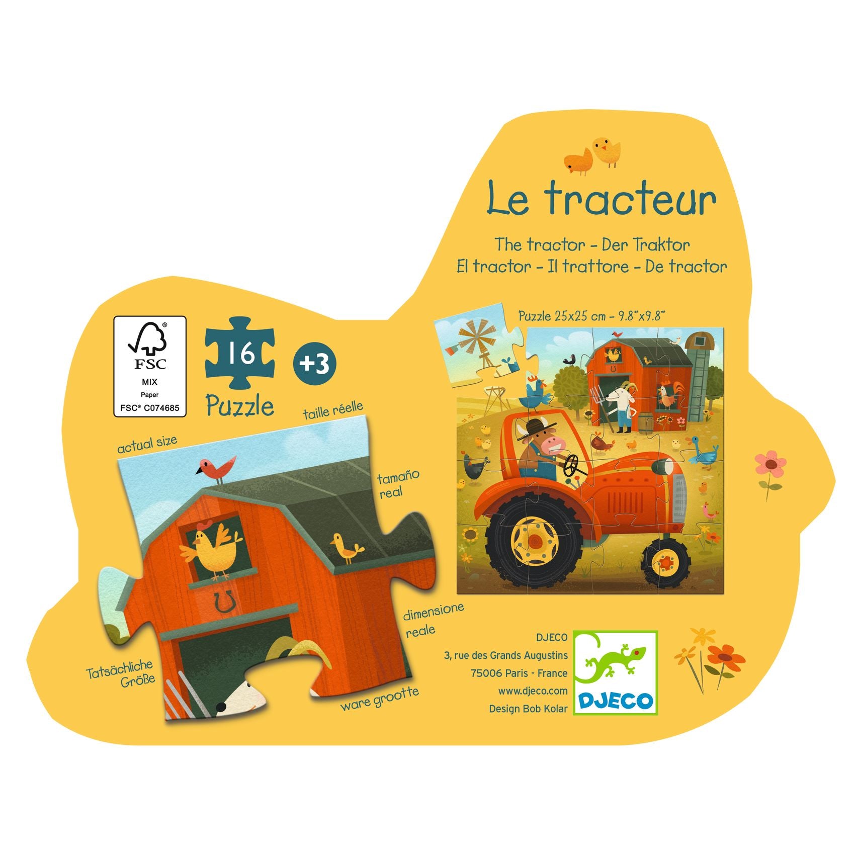 Puzzle Trattore - 16 pezzi