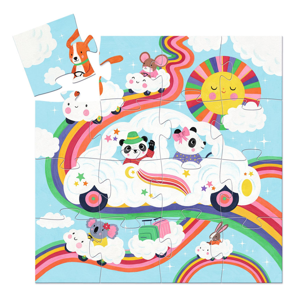 Puzzle sagomato Voiture Nuage - 16 pezzi