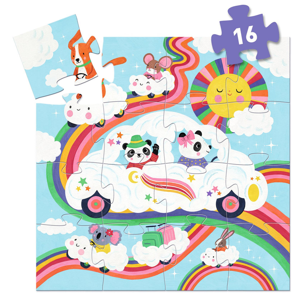 Puzzle sagomato Voiture Nuage - 16 pezzi