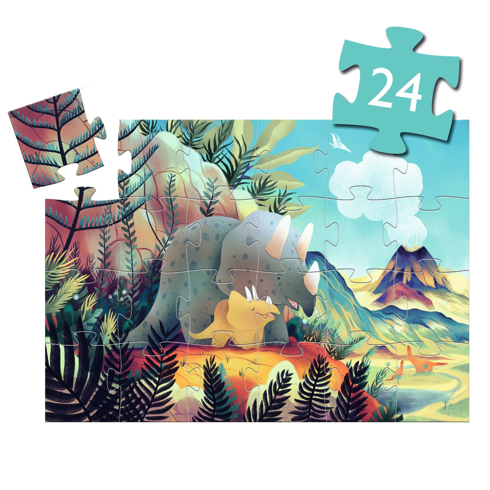 Puzzle Teo Il Triceratopo - 24 pezzi