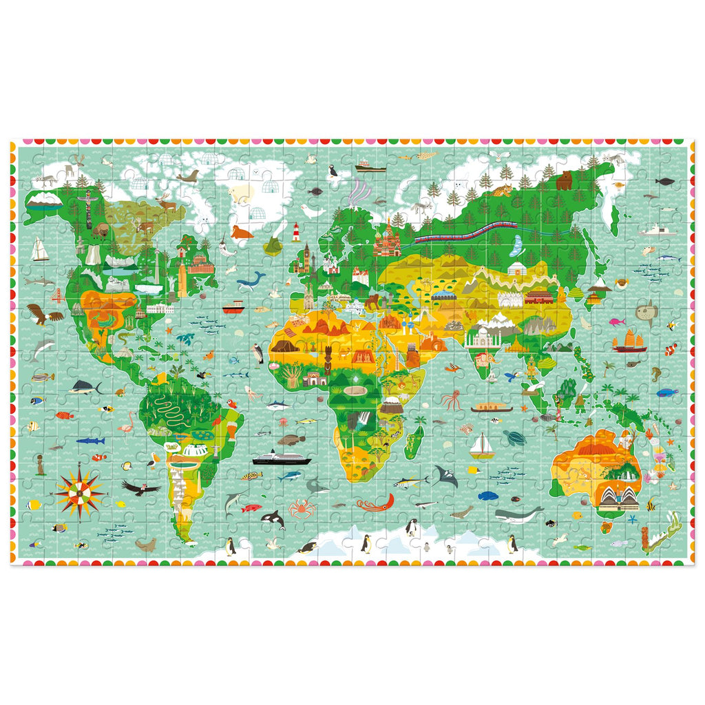 Puzzle Tour del Mondo 200 pezzi con libretto