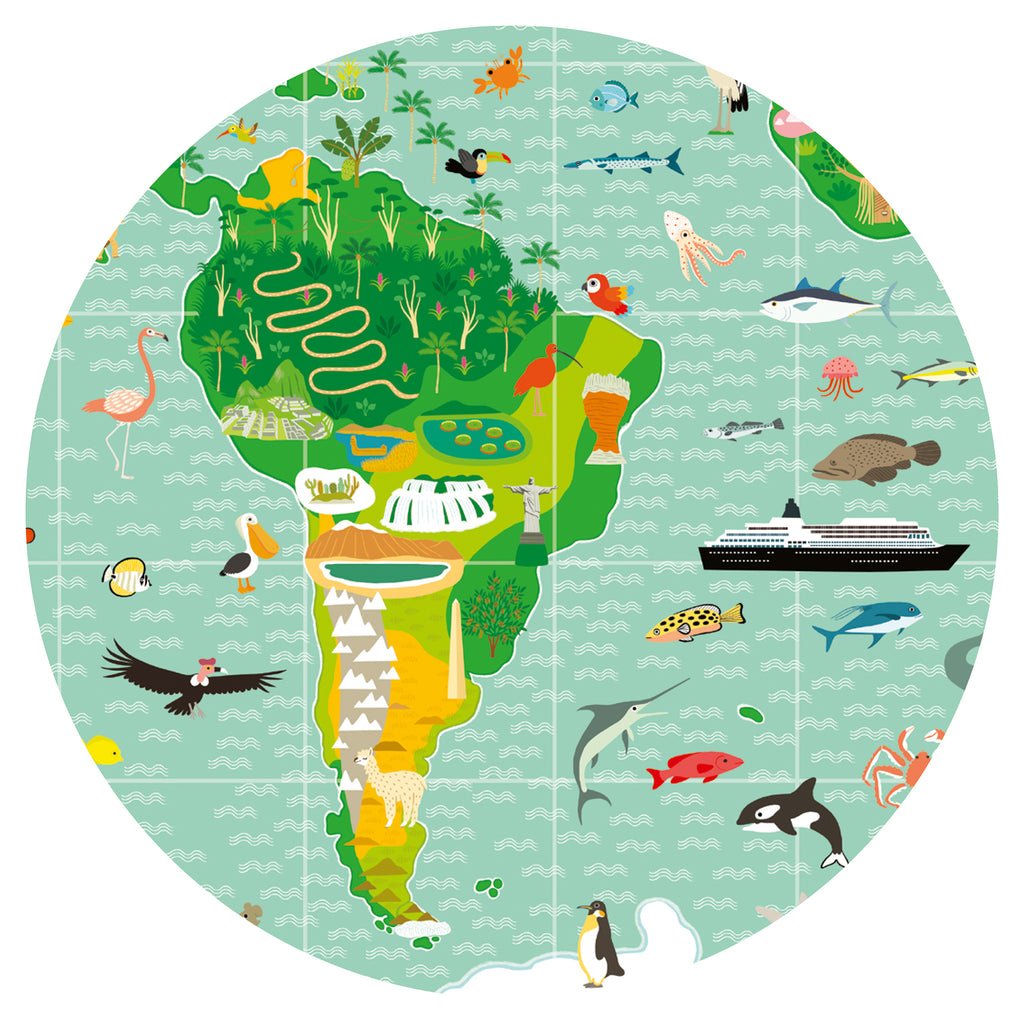 Puzzle Tour del Mondo 200 pezzi con libretto