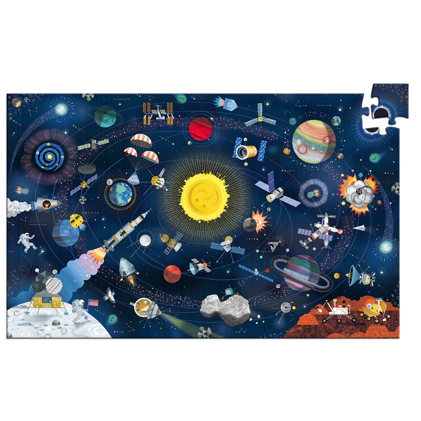 Puzzle d'Osservazione Lo Spazio con libretto - 200 pezzi