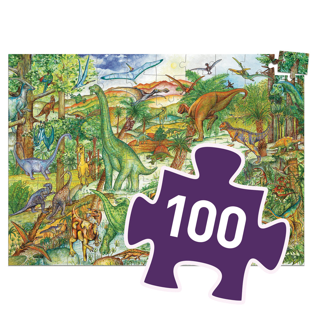 Puzzle Dinosauri con libretto - 100 pezzi