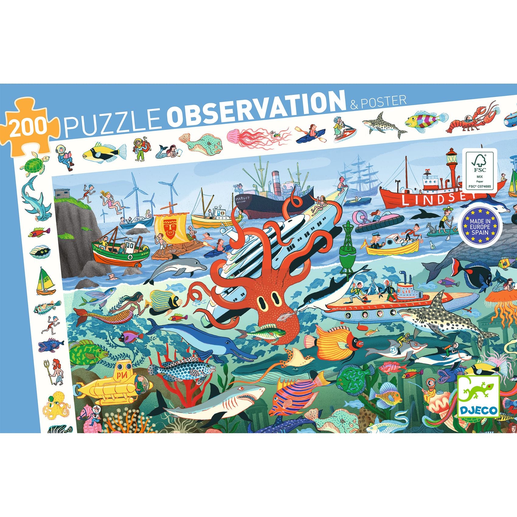Les secrets de la mer – Puzzle 200 pezzi