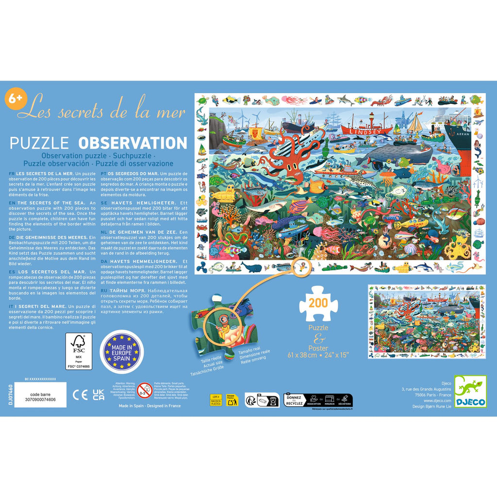 Les secrets de la mer – Puzzle 200 pezzi