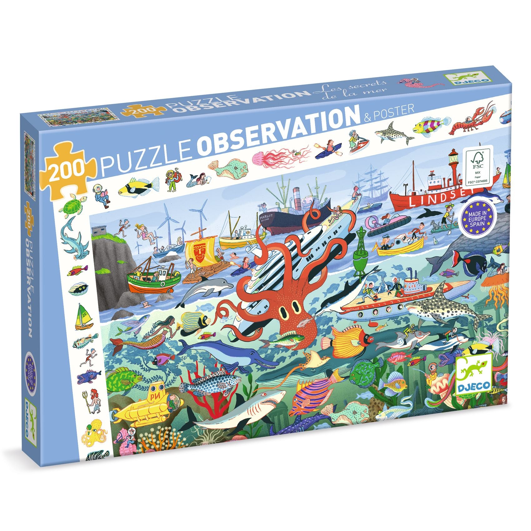 Les secrets de la mer – Puzzle 200 pezzi
