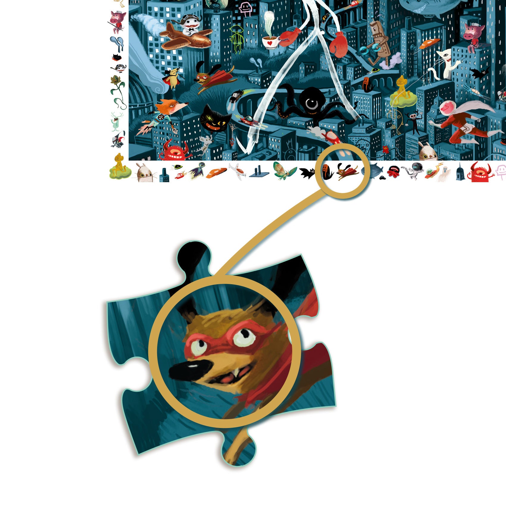 Puzzle panoramico 200 pezzi Night City