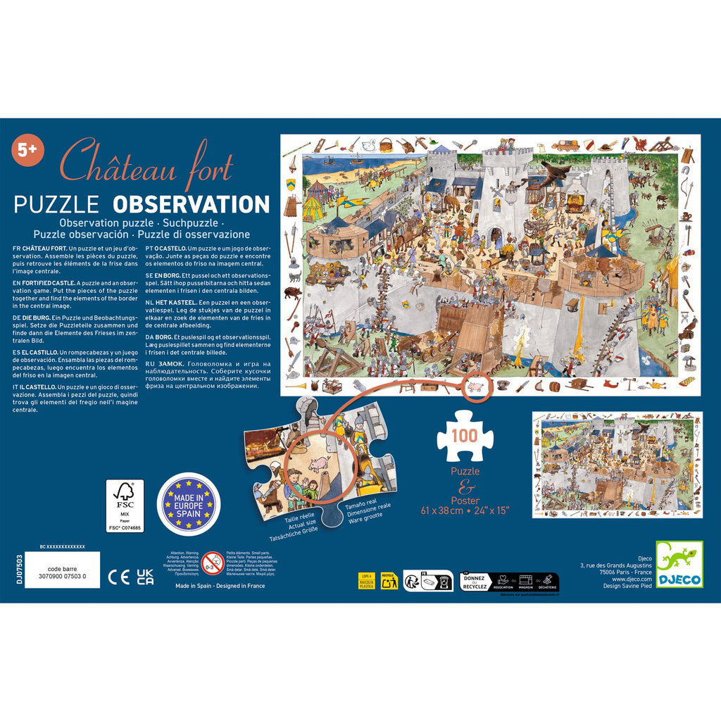 Puzzle d'Osservazione Il Castello - 100 pezzi