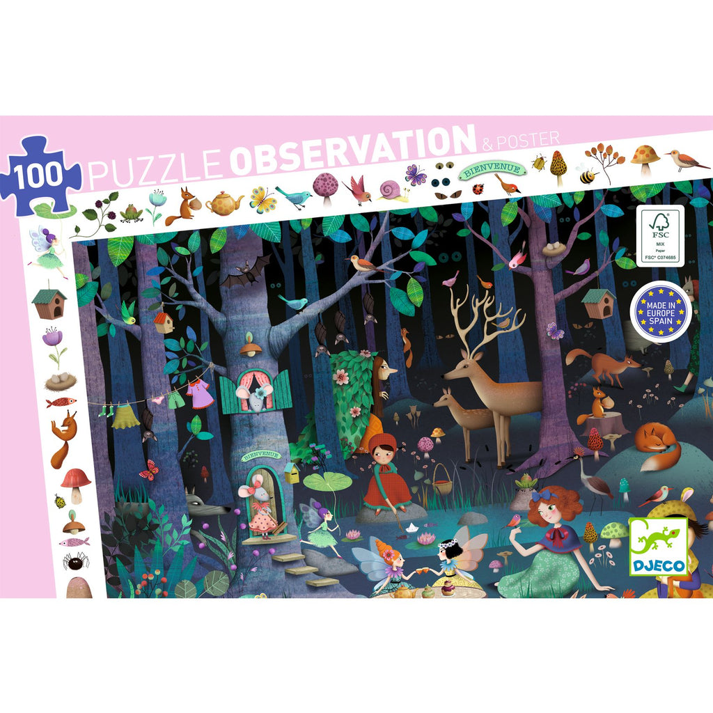 Puzzle d'Osservazione La Foresta Incantata - 100 pezzi