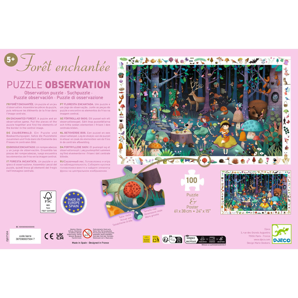 Puzzle d'Osservazione La Foresta Incantata - 100 pezzi