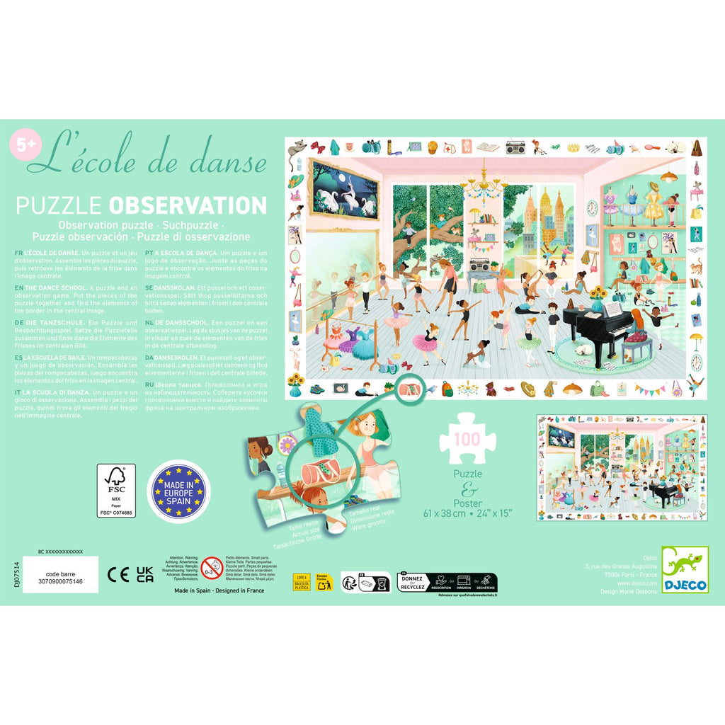 Puzzle d'Osservazione Scuola Di Danza - 100 pezzi