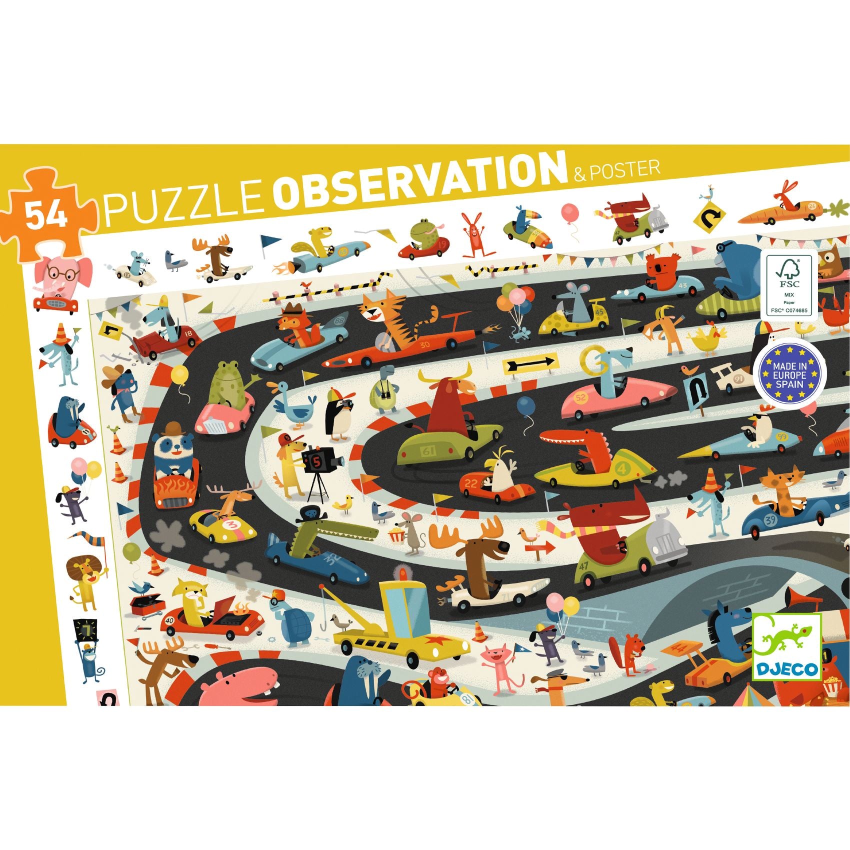 Puzzle d'Osservazione Rally Automobilistico - 54 pezzi