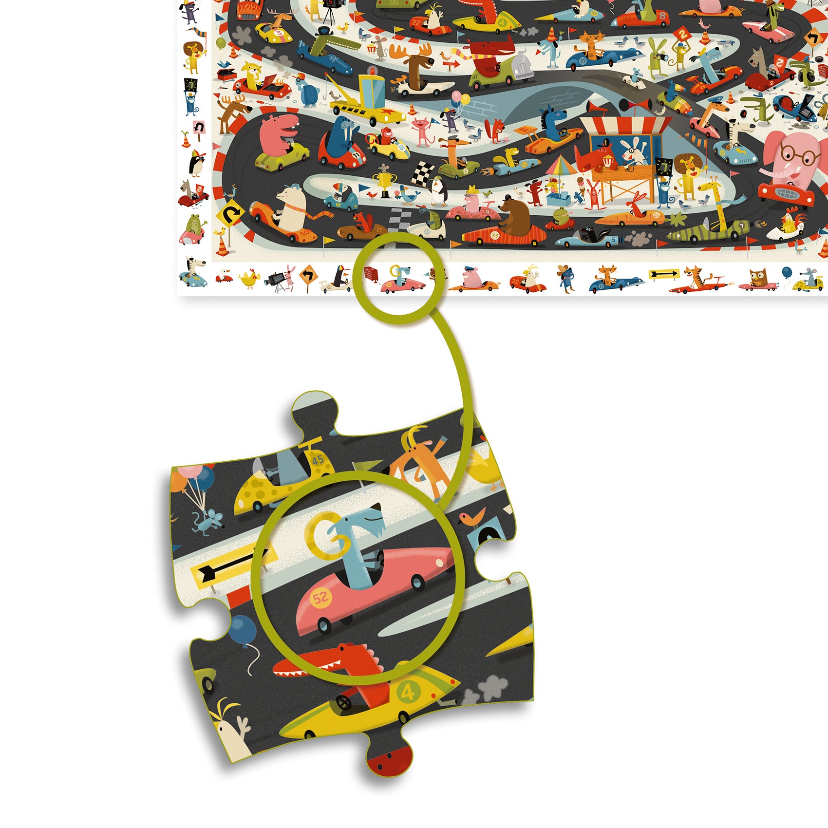 Puzzle d'Osservazione Rally Automobilistico - 54 pezzi