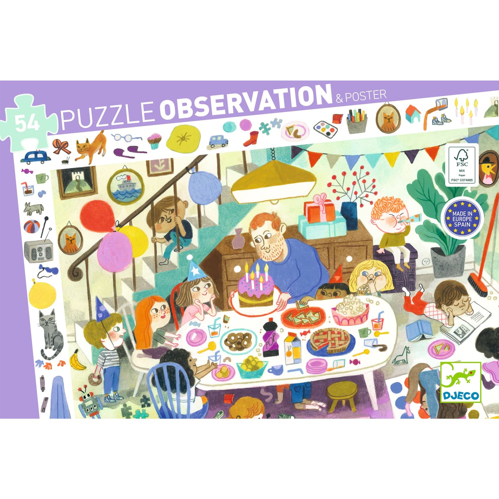 Puzzle d'Osservazione La Festa Di Compleanno - 54 pezzi