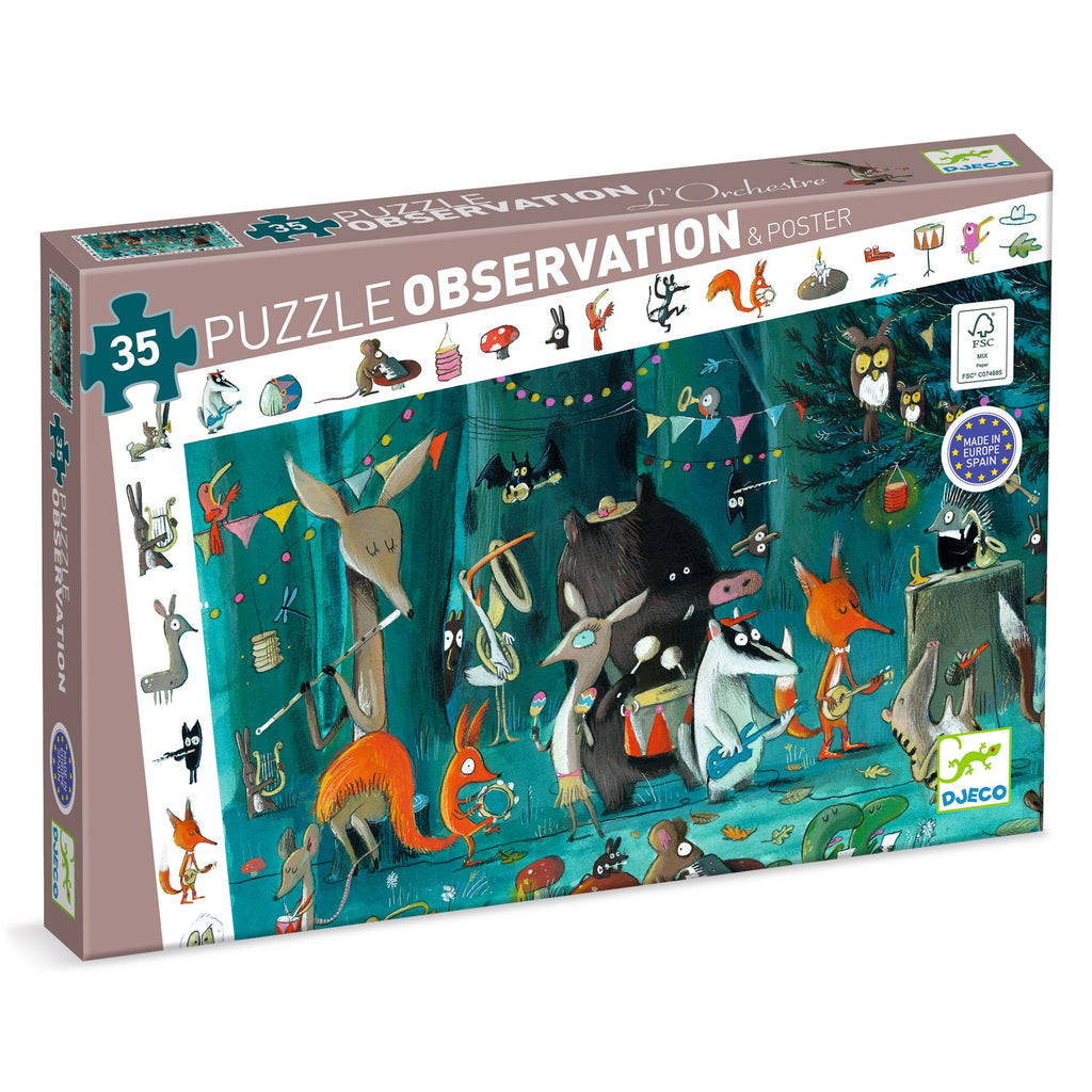 Puzzle D'Osservazione - L'Orchestra - 35 pezzi - Djeco
