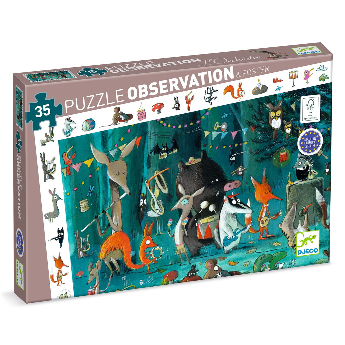 Puzzle D'Osservazione - L'Orchestra - 35 pezzi - Djeco