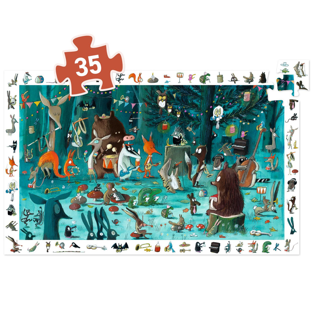Puzzle D'Osservazione - L'Orchestra - 35 pezzi - Djeco - immagine 5