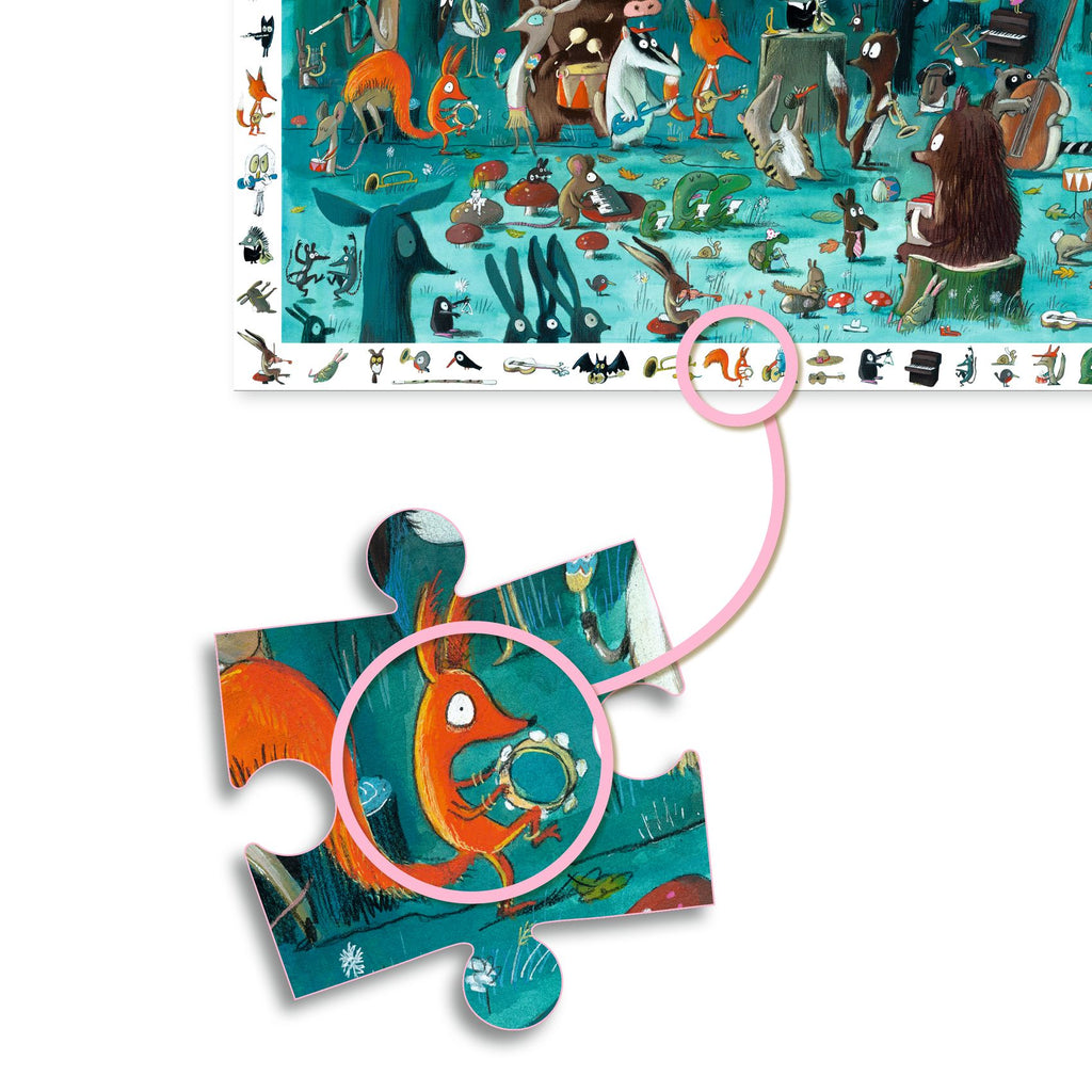 Puzzle D'Osservazione - L'Orchestra - 35 pezzi - Djeco - immagine 4