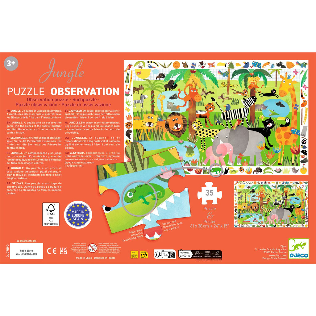 Puzzle d'Osservazione La Giungla - 35 pezzi