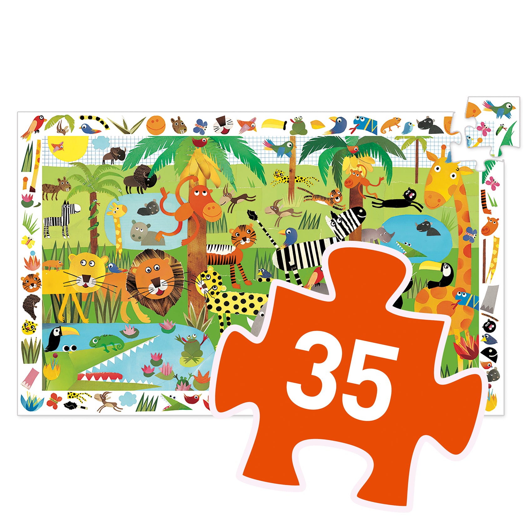 Puzzle d'Osservazione La Giungla - 35 pezzi