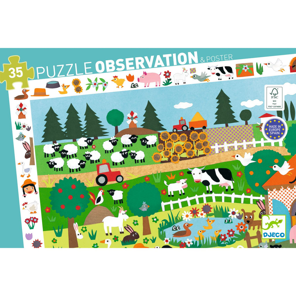 Puzzle d'Osservazione La Fattoria - 35 pezzi